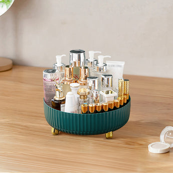 Rotating Round Spice Storage Rack Tray Turntable Kitchen Organizer Green