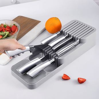 9 Slot Compact Kitchen Knife In-Drawer Organiser
