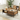Brown Metal Framed Coffee Table with Drawer and Shelf