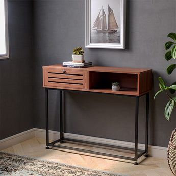 Metallic Console Table for Entryway with Storage Living and Home 