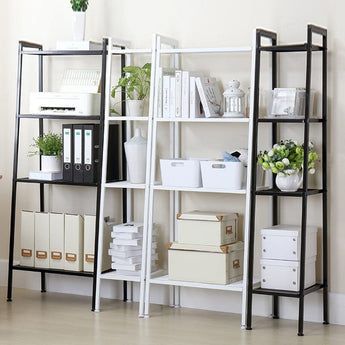 4-Tier Industrial Metal Open Ladder Shelf Living and Home 