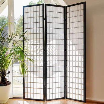 3/4 Panel Solid Wood Folding Room Divider Screen Stylish and Functional Partition Room Dividers Living and Home 