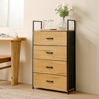 Freestanding Wooden Sideboard Storage Cabinet with 4 Drawers