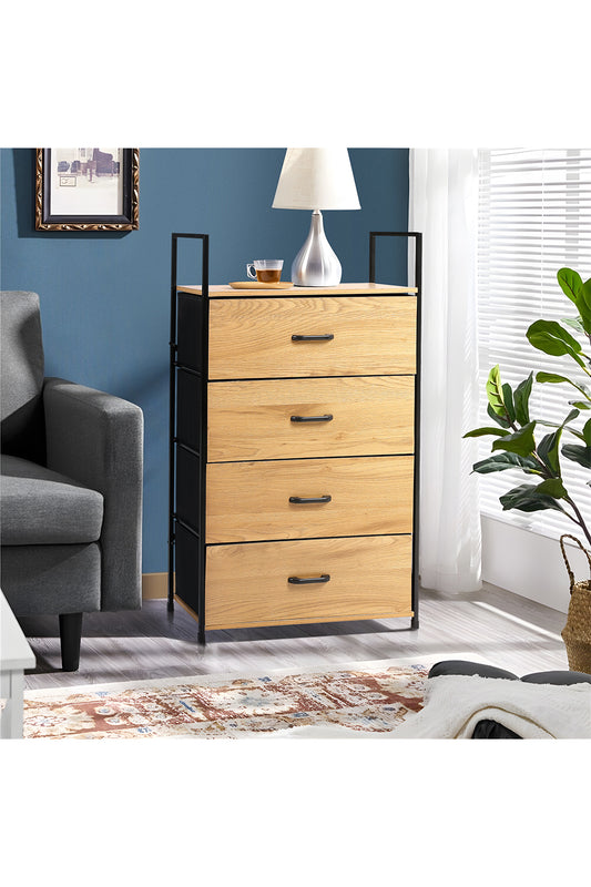 Freestanding Wooden Sideboard Storage Cabinet with 4 Drawers