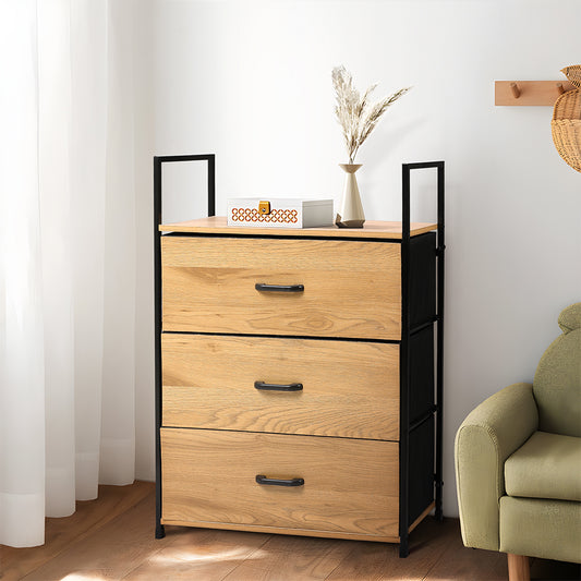 Freestanding Wooden Sideboard Storage Cabinet with 3 Drawers