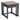 Metal-Framed Square Nesting Side Tables Set of 3