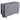 Folded 4-Fold Metal Sponge Folding Bed, gray padded mattress panel and black frame on wheels
