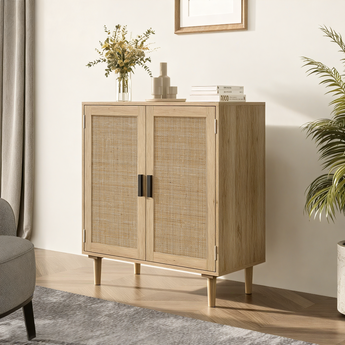 80CM Wide Rattan Sideboard with Double Doors