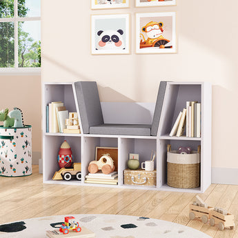 Cozy Kids Bookcase with Reading Seat