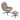 Light brown chenille lounge chair with matching footstool, curved back and black legs