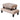 Linen Cotton Beige Footstool Living and Home 