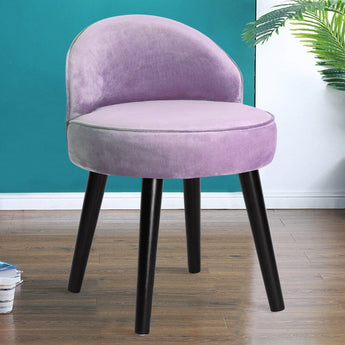 Modern Velvet Dressing Table Stool with Solid Wood Legs Living and Home 