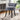 Grey ice velvet upholstered dressing table chair with round seat and dark legs
