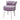 Purple ice velvet upholstered dressing table chair with round seat and white legs