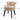Champagne velvet upholstered accent stool with button-tufted back and nailhead trim