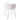White round plush footstool with padded top and white metal legs
