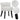 Greyish white ice velvet dressing table chair with button back; close-up seat and fabric