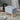 Linen Upholstered Ottoman Footstool with Pocket