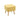 Yellow linen-upholstered footstool with tufted top and light wooden legs