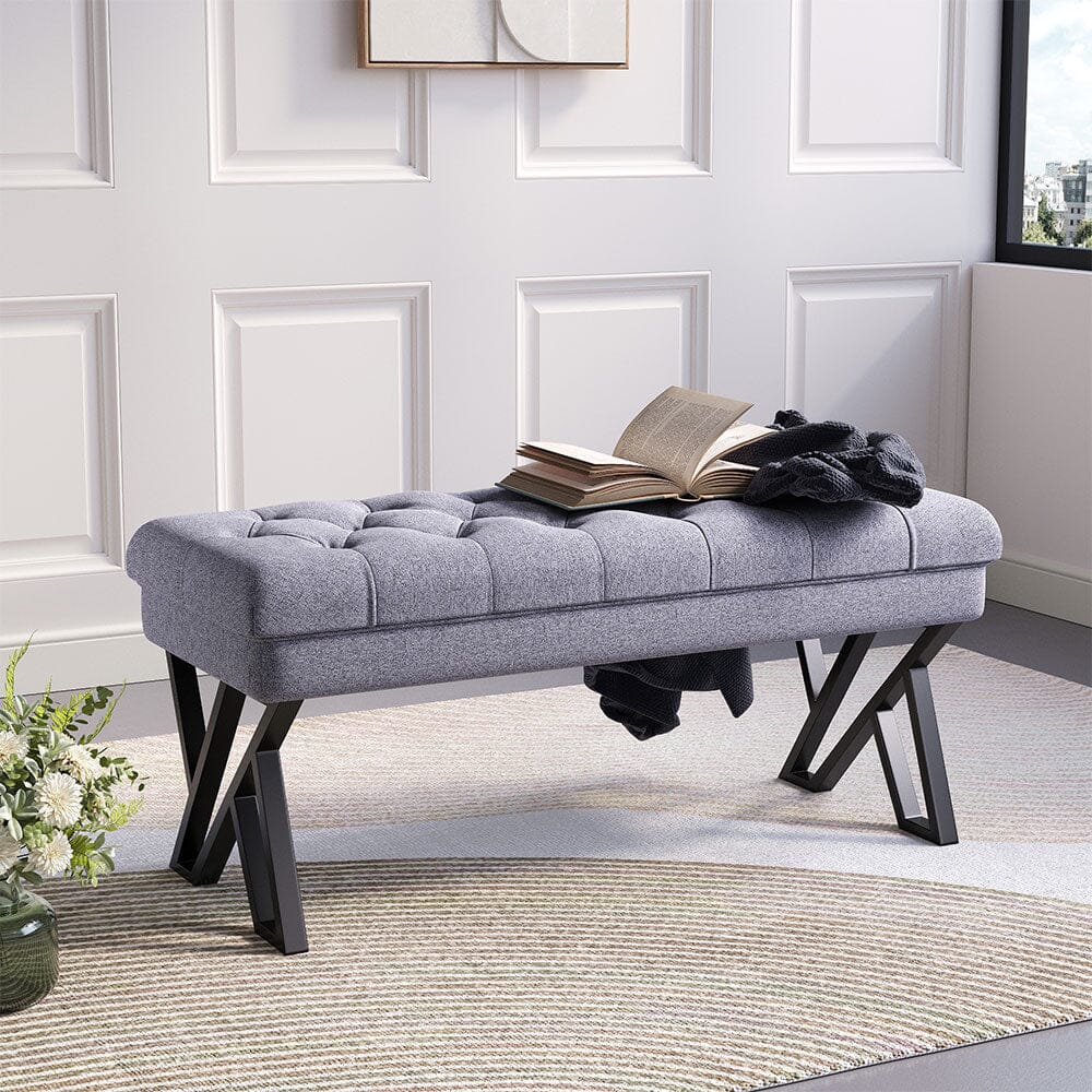 Upholstered Bench Seat 36 Inch Mudroom Bench Benjara 36 Inch