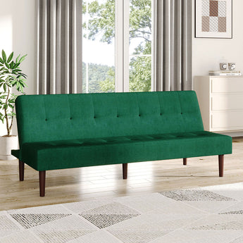 172cm Green Sofa Bed Contemporary Convertible Upholstered