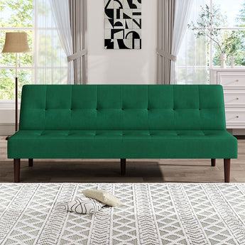 172cm Green Sofa Bed Contemporary Convertible Upholstered