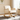 Linen Upholstered Woven Rattan Rocking Chair