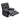 Black faux leather recliner armchair with tufted back, armrests, and footrest extended