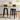 Beige/Grey/Wooden 106.5CM Height Metal Bar Stools Set of 2