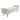 Light beige faux fur upholstered bench with armrest-style ends and wooden legs