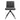 Plush grey upholstered bar stool with square back, cushioned seat, and black tripod legs