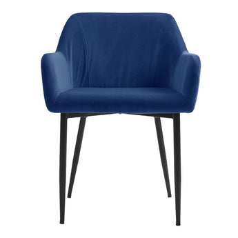 Upholstered Chair with Armrests and Metal Legs Living and Home 