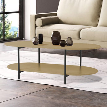 Double-Tier Oval Shape Coutertop Coffee Table Living and Home 