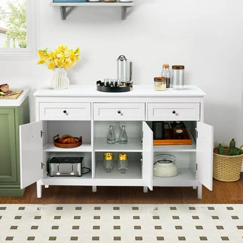 Classic White Large Storage Cabinet Living and Home 