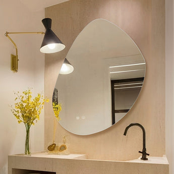 Frameless Wall Mirror with LED Lighting