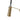 Brushed gold faucet control lever with braided hose and matching pull-down spout.