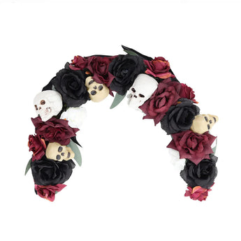 Scary Prelit Skull Halloween Arch Wreath Home Decoration Living and Home 