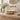 Gold ceramic round vessel sink with white basin and copper faucet