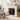 Freestanding electric fireplace heater installed in a white mantel with red flame glow