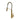Brushed gold pull-down kitchen faucet with arched spout, dual spray head, coiled hose.
