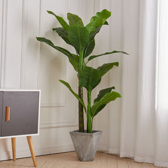 Artificial Tropical Plant with Plastic Flowerpot Decoration