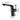 Black bathroom basin mixer tap, 15.4 cm height and 8.27 cm spout length