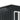 Metal garden shed roof edge with vent openings and dark corrugated wall panels