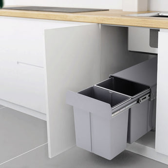 30L Pull-Out Kitchen Bin, Grey