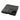 Black fillable umbrella stand pad with oval fill hole and raised corner rim