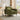 Green corduroy accent armchair with rolled arms and deep seat cushion, wooden feet