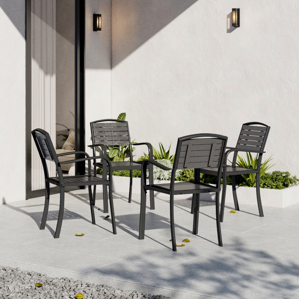 Wood Plastic Composite Dining Armchairs
