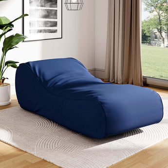 Black/Blue 180cm W Comfy Floor Lounger