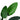 Faux banana tree leaf cluster with large ribbed green leaf blades on stems