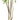 Artificial green faux tree trunks with textured bark and leafy sprigs near the top
